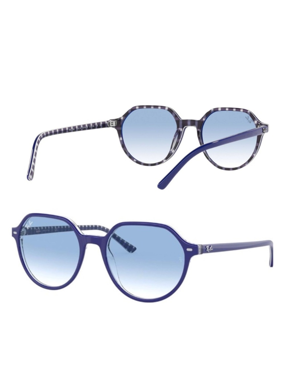 Ray-Ban Blue Frame Sunglasses with Blue Lenses
